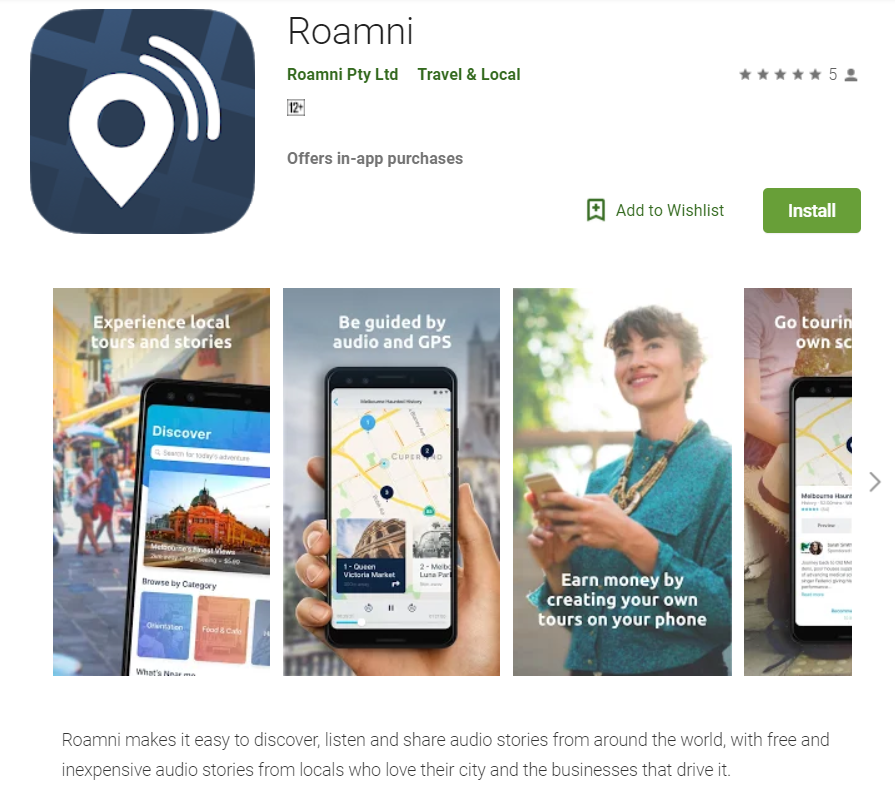 Roamni App Store