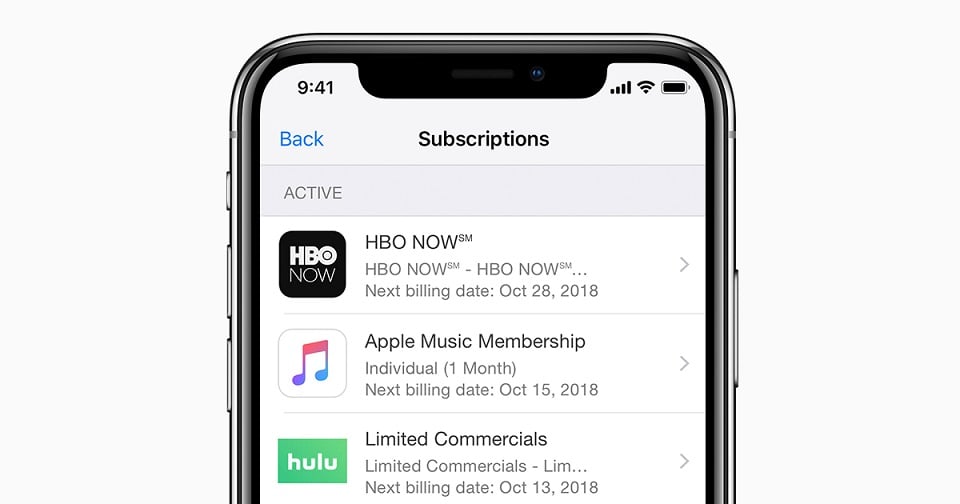 app store subscriptions