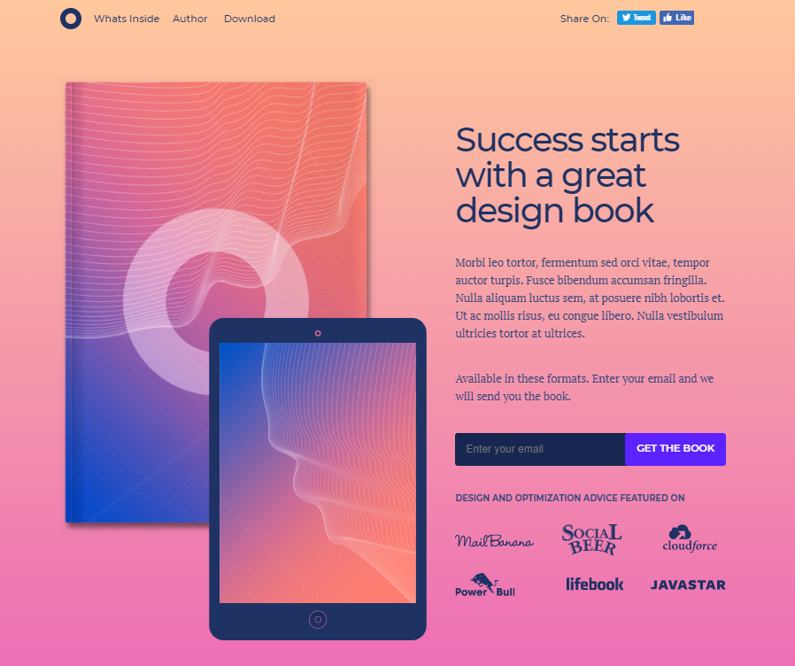 Unbounce landing page