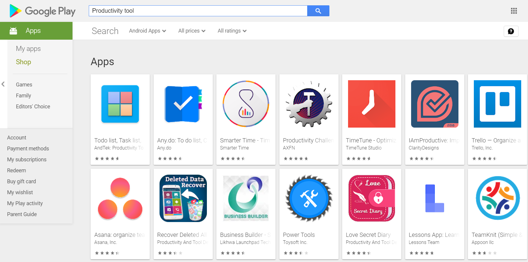 Google Play Store Apps