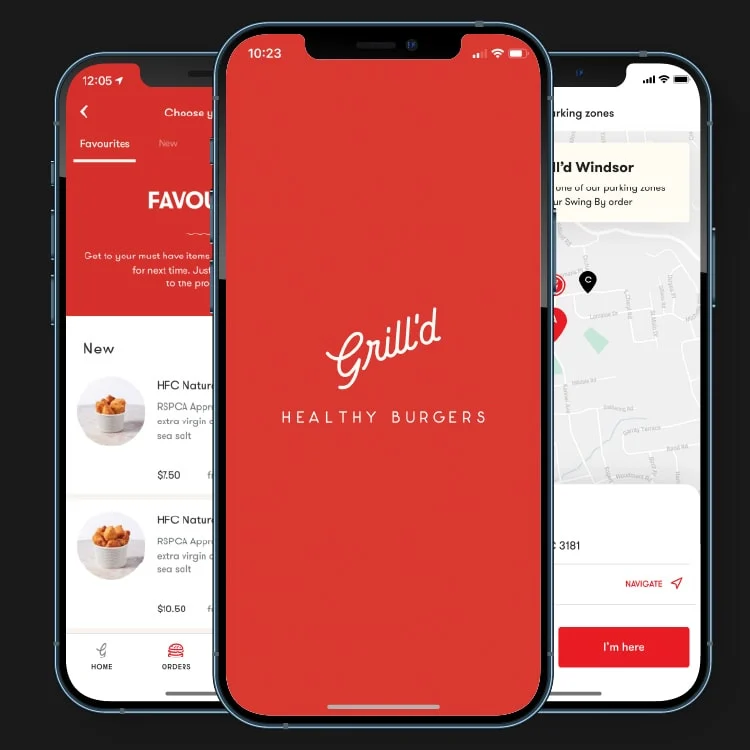 HTMASA: Grill'd app screenshots