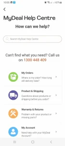 5DAR: MyDeal app FAQ Help Centre