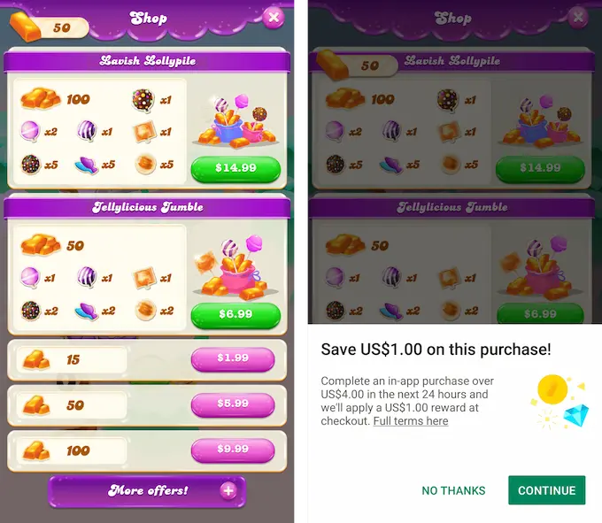 HDFAMM: candy crush in-app purchases