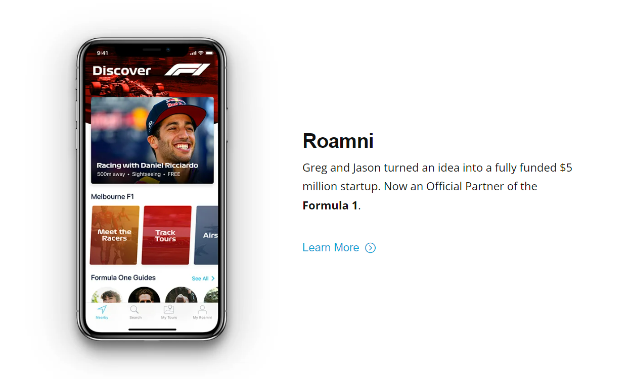 Roamni case study screenshot