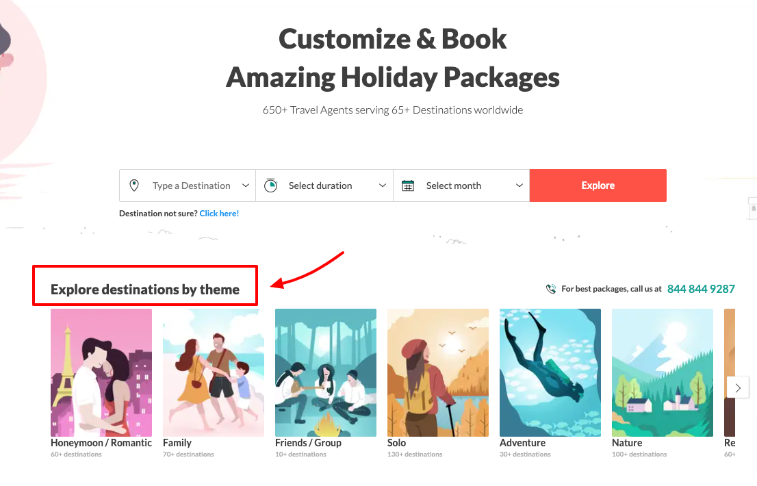 Landing Page Example - Holiday Website