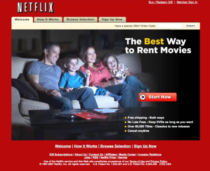 MVPE: netflix dvd rental website