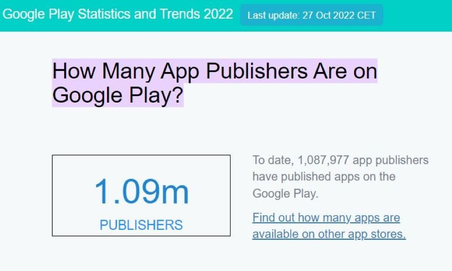 App engagement - Google Play publishers data