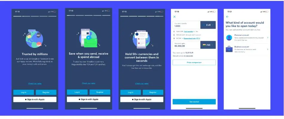App engagement - Wise app onboarding