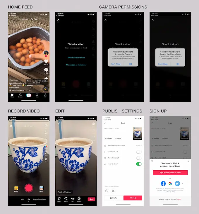 FTU: TikTok screenshots