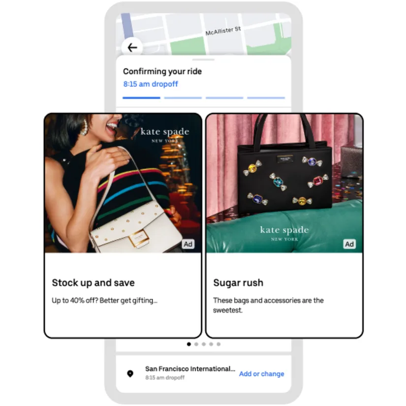 MAUA: Uber in-app ad sample 