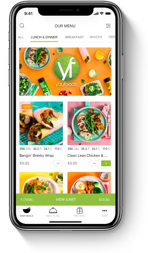 NU: youfoodz app screenshot