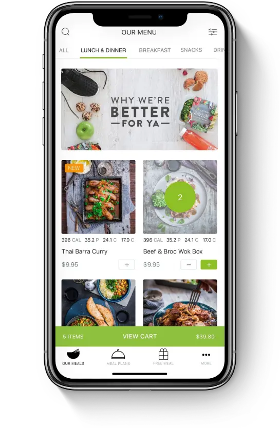 NU: youfoodz mobile app