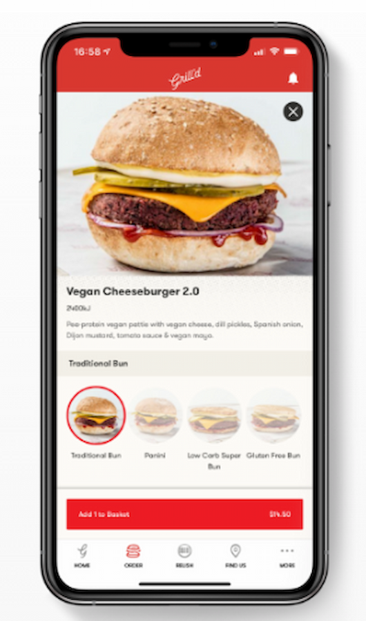 NAVWA: Grill'd mobile app