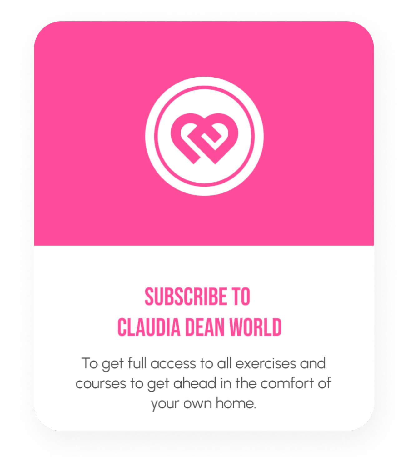 Class with Claudia World Tour – Claudia Dean World