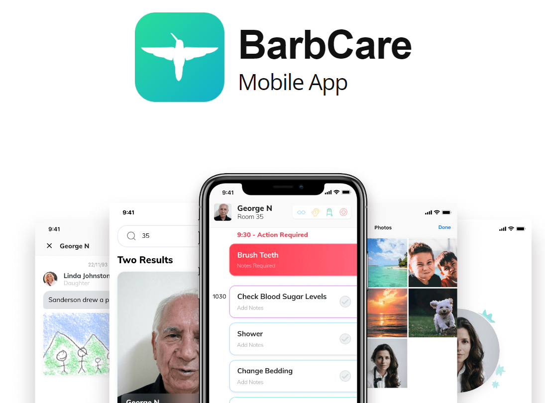 TSI: BarbCare mobile app screenshots