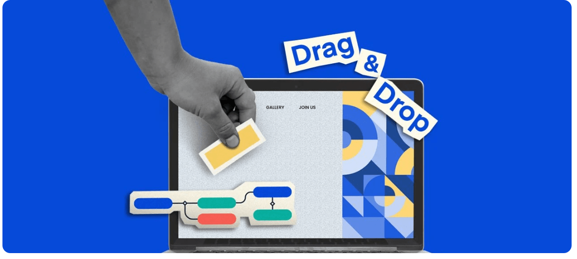 HHIITMAA: Artistic depiction of drag-and-drop builders