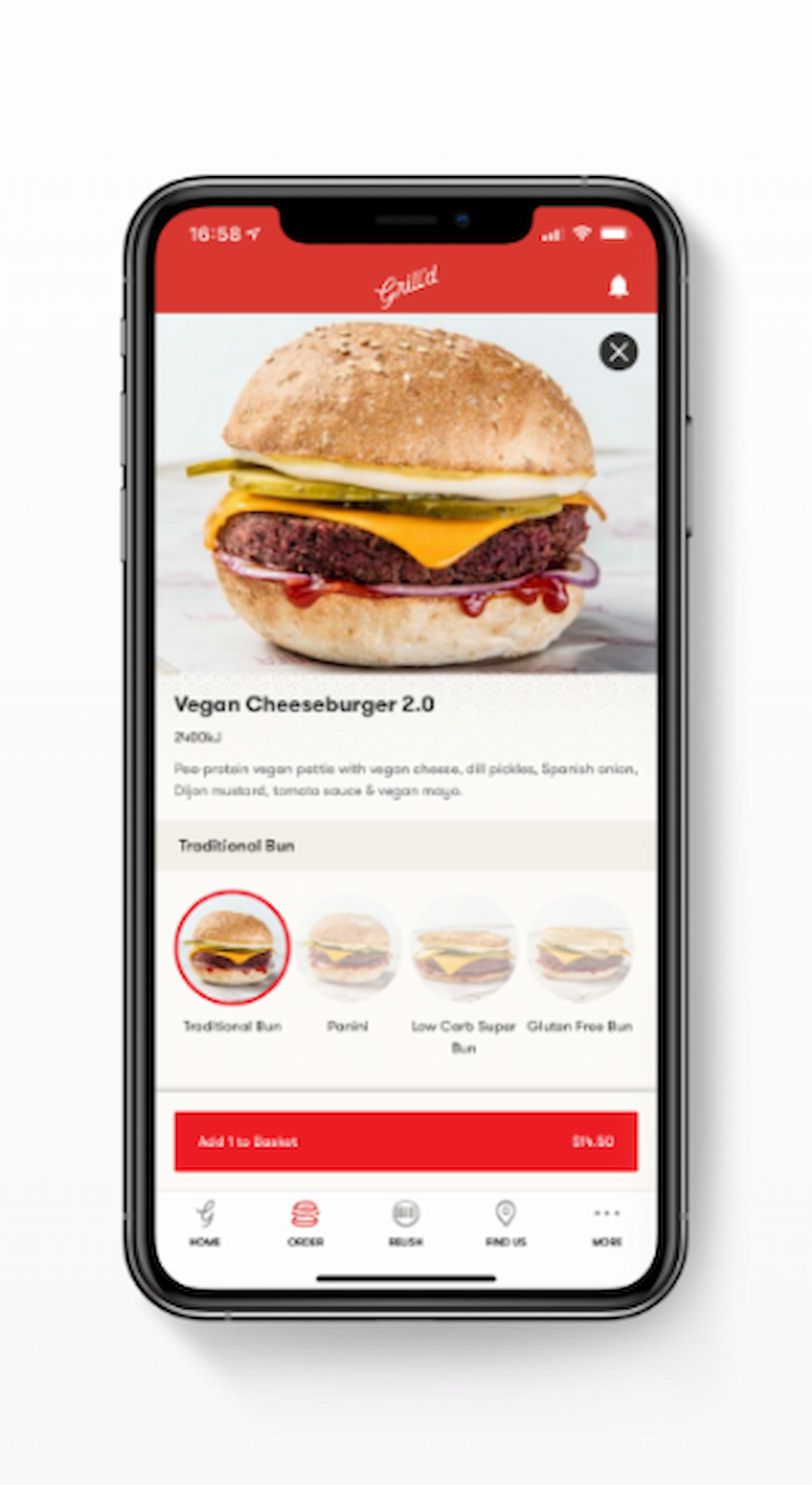 HHIITMAA: Grill'd mobile app screenshot