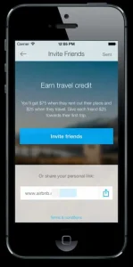 AP: Airbnb app referral program screenshot