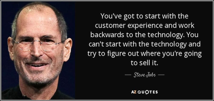 WMAGPM: Steve Jobs' quote on customer experience and technology 