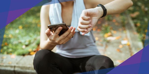 FAD: person holding a smartphone and wearing a smartwatch