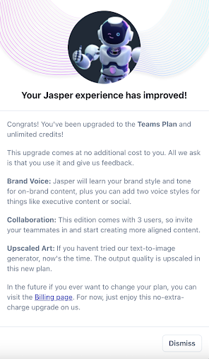 IM Jasper modal example screenshot