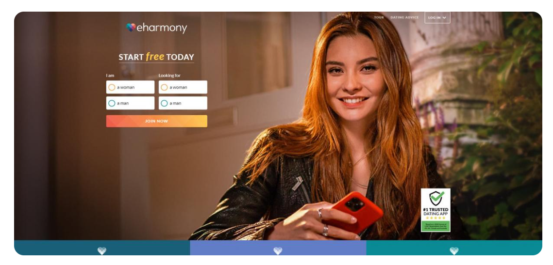 BDA: Eharmony dating app screenshot