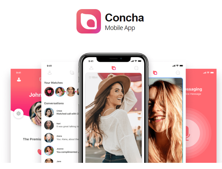 HTMADA: Concha app screenshots