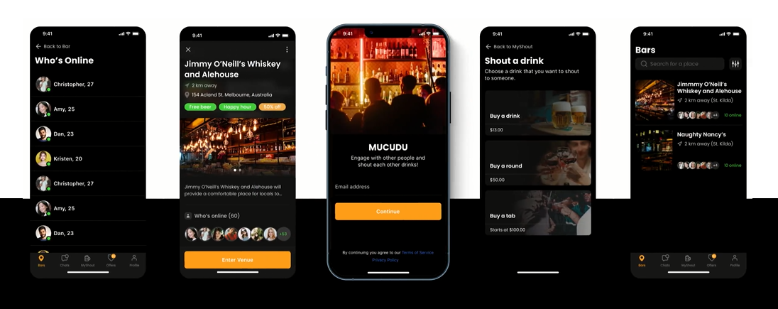 PLG: MUCUDU mobile app screenshots