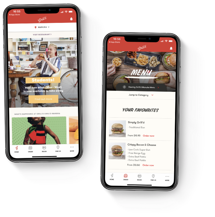 TMA: Grill'd mobila app on Appetiser