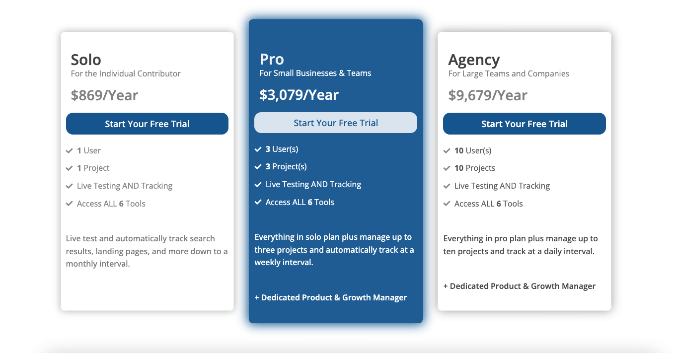 AMC: Image of Mobilemoxie pricing page