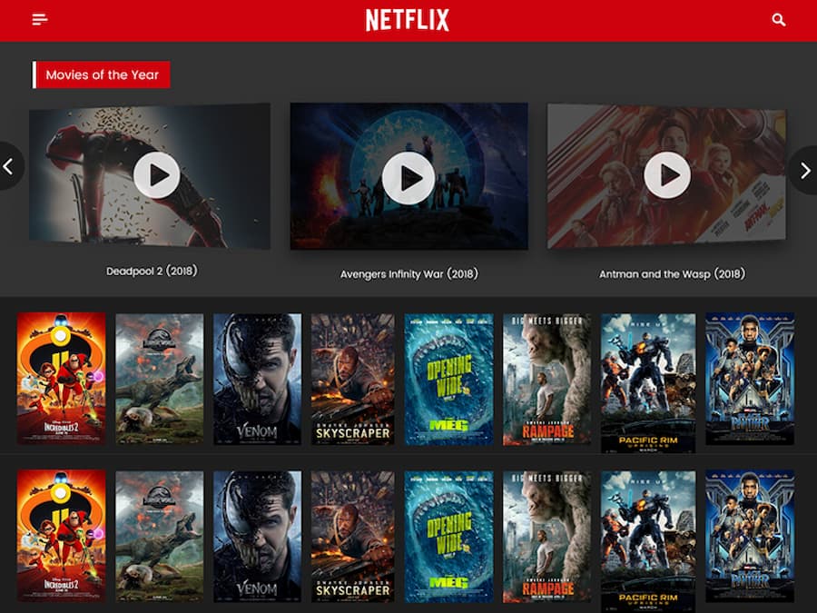 AVR: Netflix web app