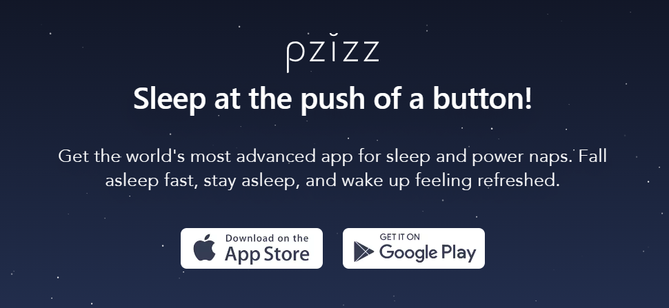 LPFA: Pzizz app landing page