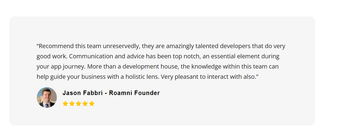 LPFA: Roamni founder testimonial for Appetiser