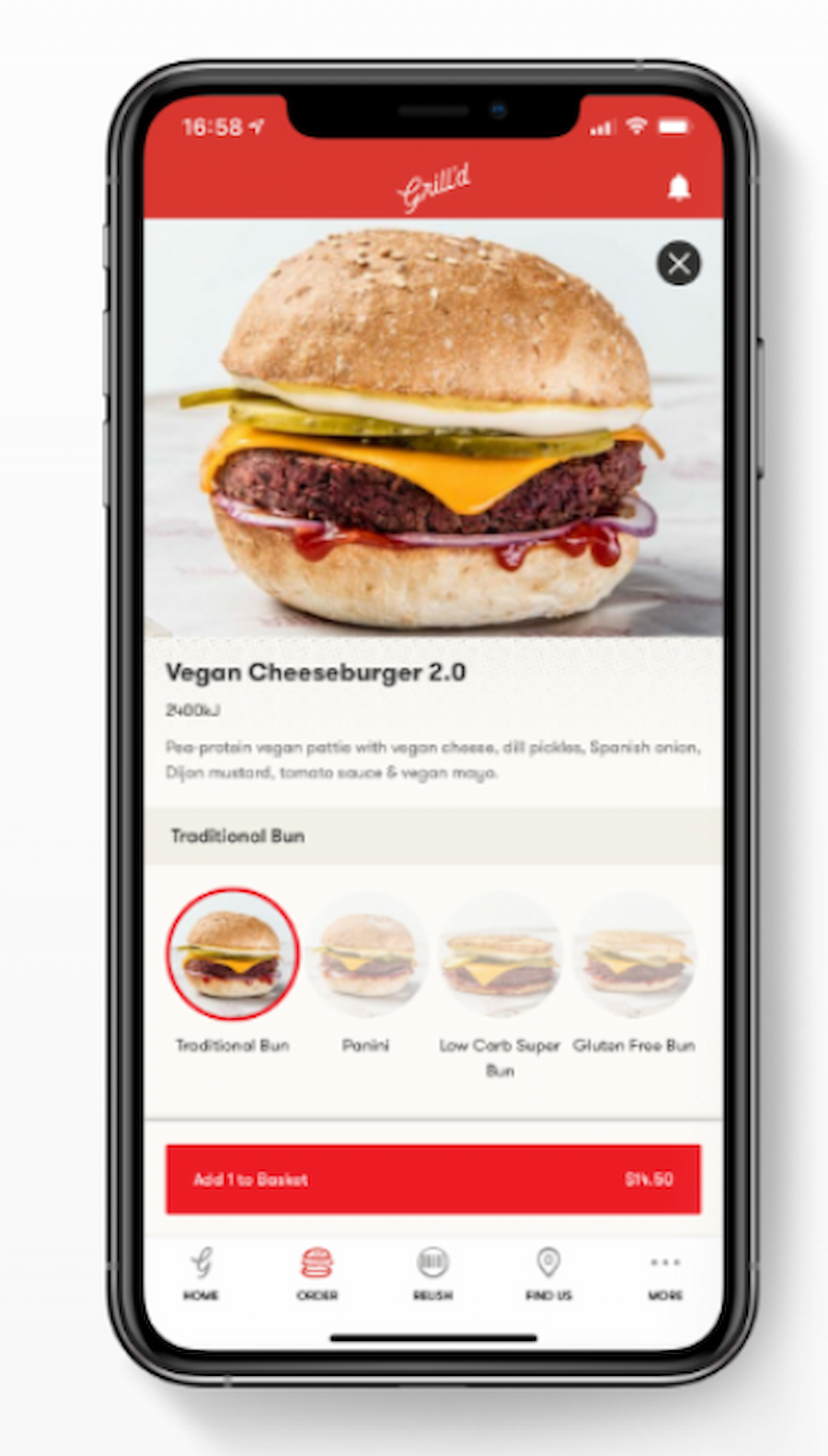 NMAD: Grill'd mobile app screenshot