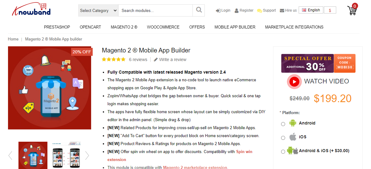 AFM: Magento 2 Mobile App Builder by KnowBand