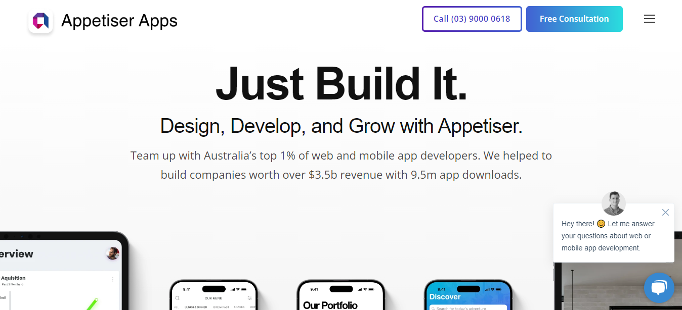 BE: Appetiser Apps home page