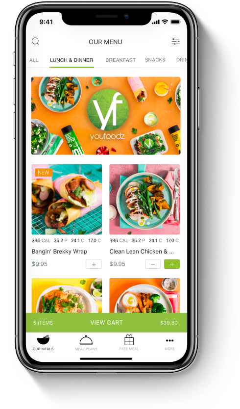 Best Shopify App Builders: Example like YouFoodz mobile app