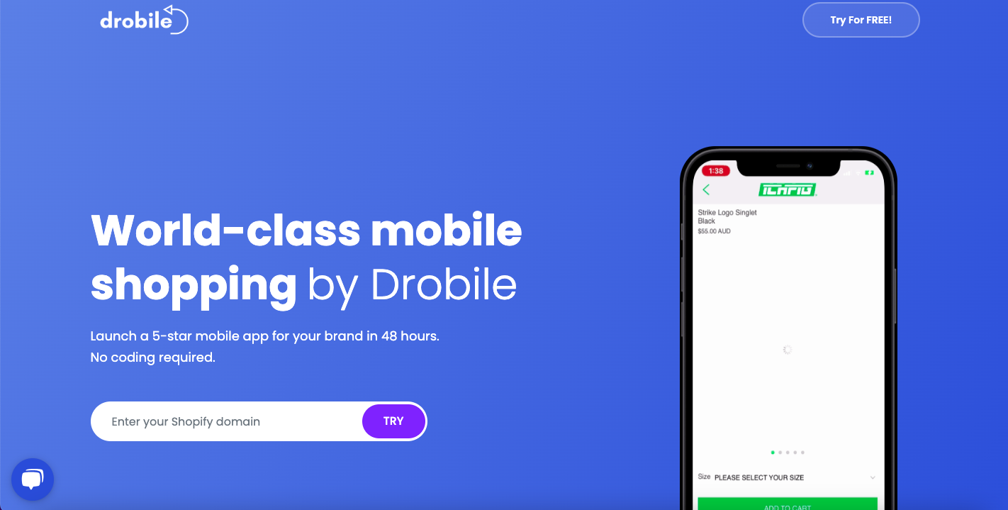 BSMA: Best Shopify mobile apps image of Drobile