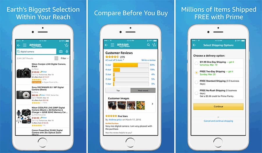 EA: Amazon mobile app screenshots