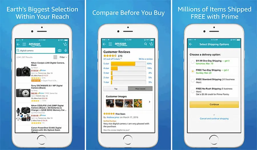 EA: Amazon mobile app screenshots