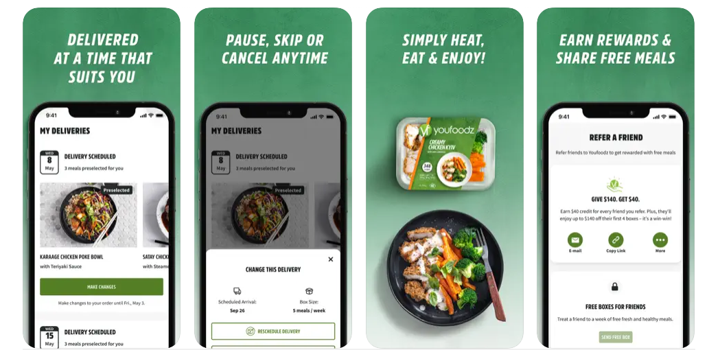 EA: Youfoodz mobile app features