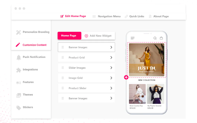 Turn Shopify Store Into a Mobile App: Vajro Shopify app builder screenshot