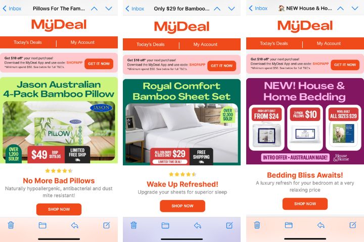 EPMLA: Image of MyDeal email newsletter