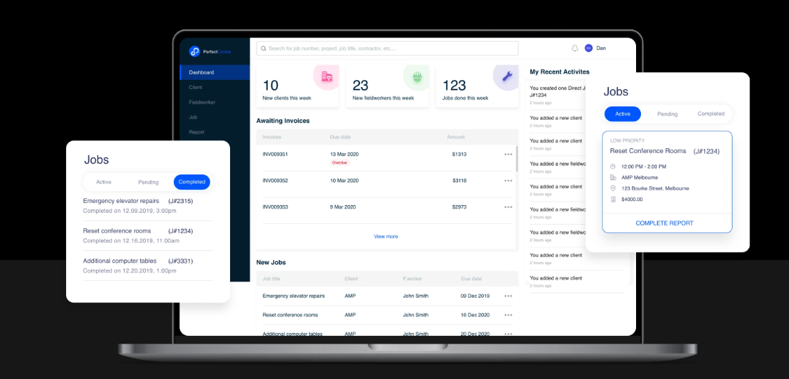 WAVCA: Perfect Circles SaaS cloud application screenshot