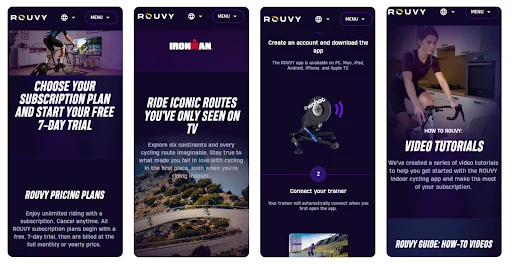 Rouvy mobile app