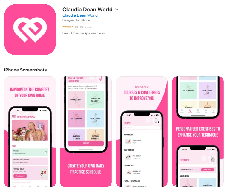 ASO: Claudia Dean World app screenshots