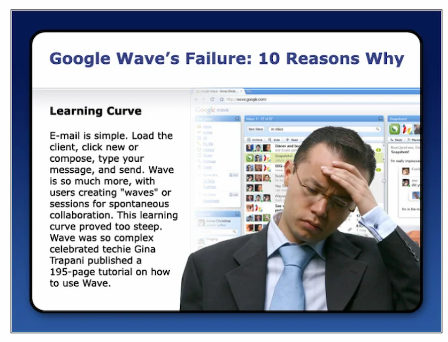 WADC: Image showing one reason why Google Wave failed