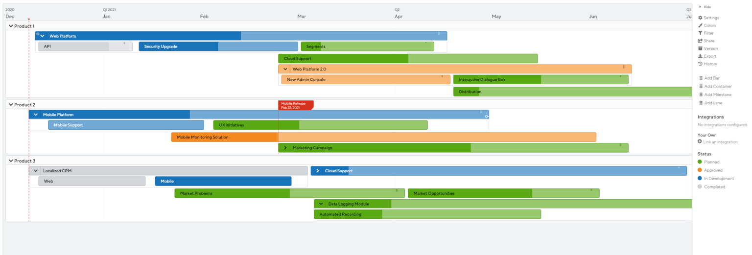 HBPR: Image of ProductPlan product roadmap
