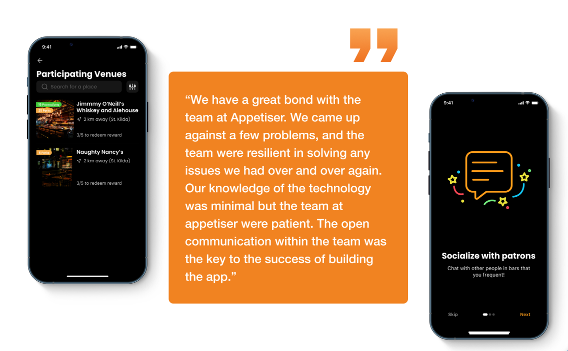 HTDAWA: Image showing what MUCUDU founders have to say about collaborating with Appetiser Apps