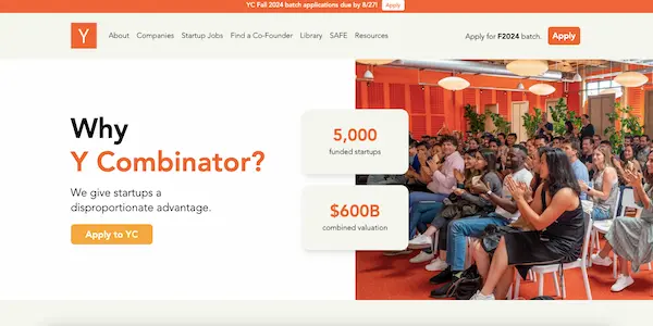 WAP: Image of Y-Combinator Website